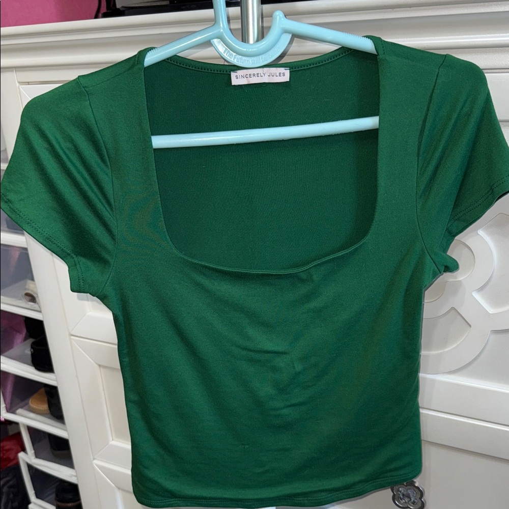Sincerely Jules Emerald Green Blouse